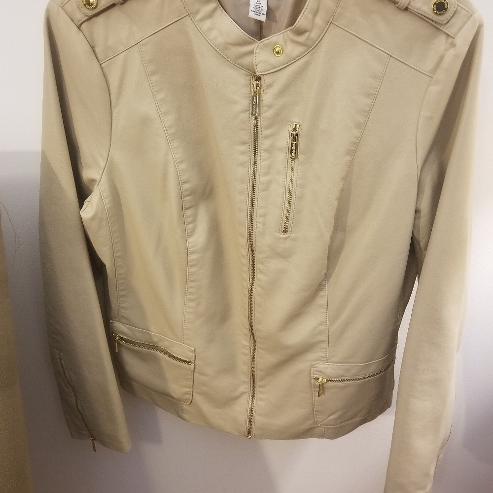 Calvin Klein faux leather jacket .